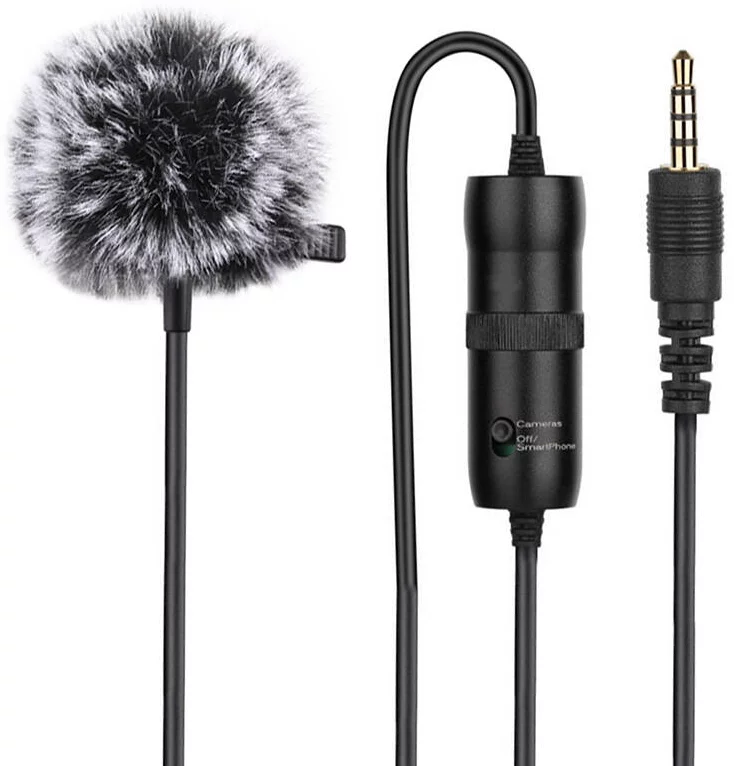 Mikrofón PULUZ Microphone with clip 3.5mm Jack 6m
