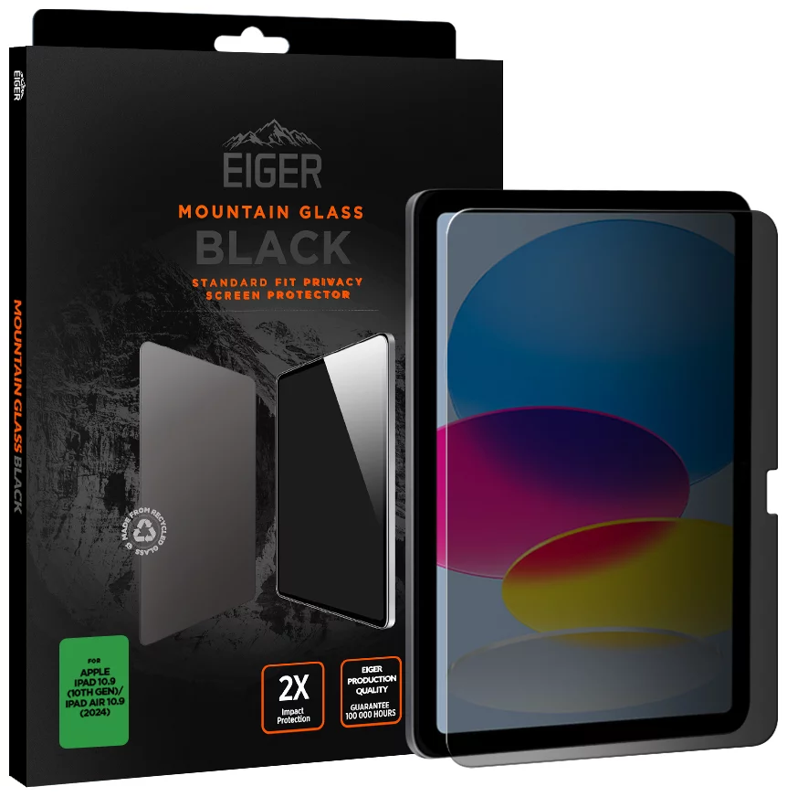 Ochranné sklo Eiger Mountain Black Privacy Tablet Screen Protector for iPad 10.9 (10th Gen) / iPad Air 10.9 (2024)