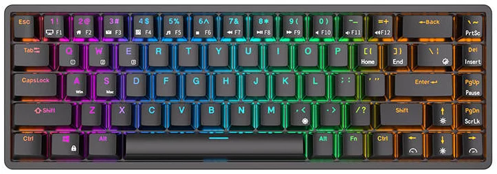 Klávesnica Royal Kludge RK837 RGB wireless mechanical keyboard, Red switch (black)