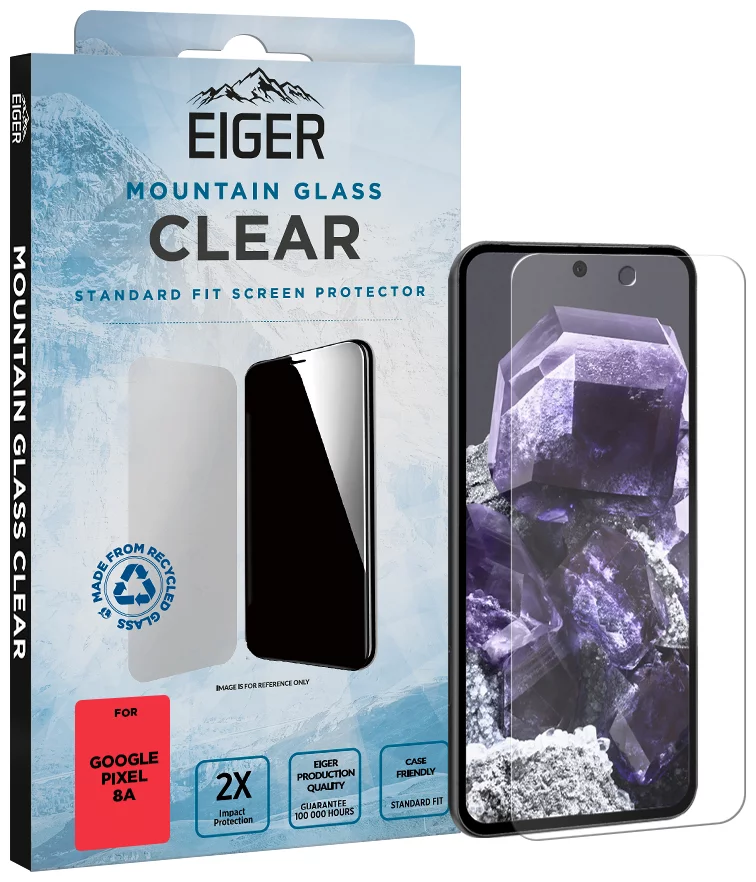 Ochranné sklo Eiger Mountain Glass CLEAR for Google Pixel 8a