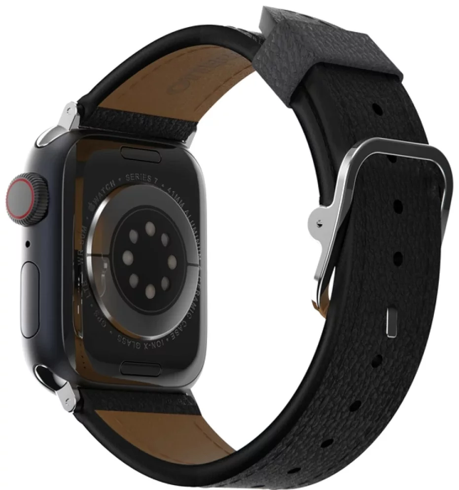 Řemínek OTTERBOX SYMMETRY APPLE WATCH BAND/CACTUS LEATHER NOIR ASH BLACK 45/44/42 mm (77-95600)