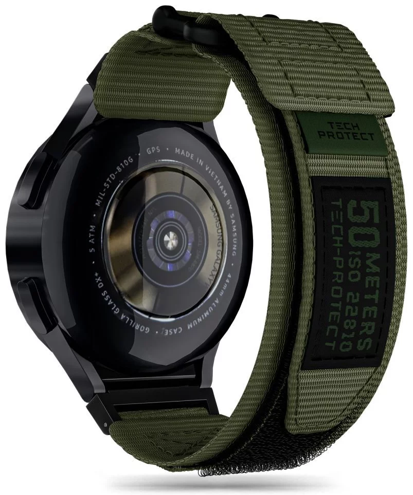 Remienok TECH-PROTECT SCOUT PRO SAMSUNG GALAXY WATCH 4 / 5 / 5 PRO / 6 MILITARY GREEN (5906302309290)