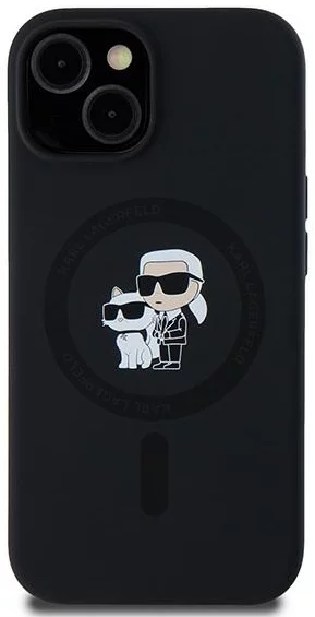 Kryt Karl Lagerfeld KLHMN61SCMKCRHK iPhone 11 / Xr 6.1" black hardcase Silicone Karl & Choupette MagSafe (KLHMN61SCMKCRHK)