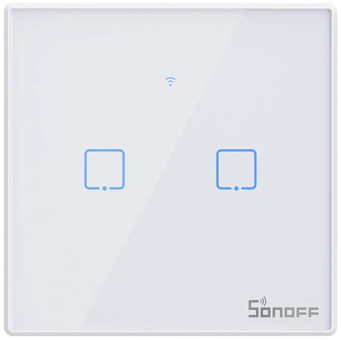 Ovládač Sonoff Smart Switch WiFi + RF 433 T2 EU TX (2-channel) updated