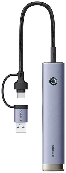 USB Hub Baseus UltraJoy 4in1 hub USB-A&USB-C to 4xUSB3.0+USB-C (gray)