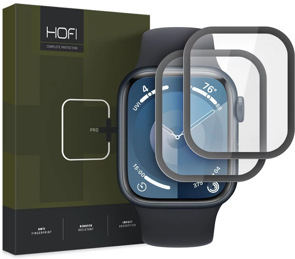 Ochranné sklo HOFI HYBRID PRO+ 2-PACK APPLE WATCH 7 / 8 / 9 (45 MM) BLACK (5906302302321)