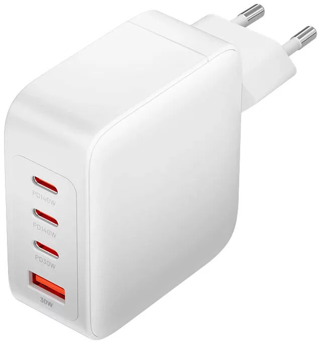 Nabíječka Vention, Wall charger, FEIW0-EU,  3xUSB-C, USB- A, 140W/140W/30W/18W, GaN (white)