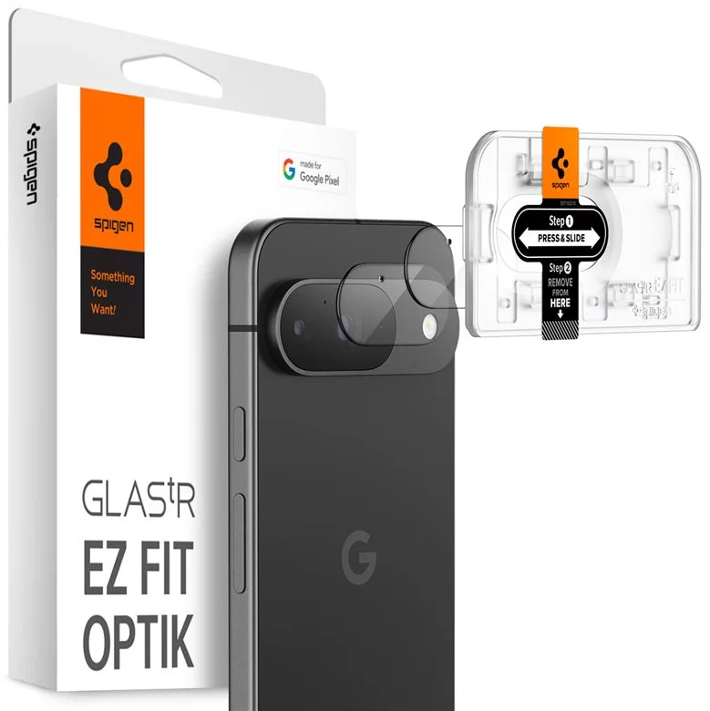 Ochranné sklo Spigen Glass tR EZ Fit Optik 2 Pack, crystal clear - Google Pixel 9 (AGL08443)