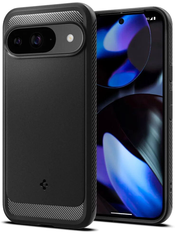 Kryt Spigen Rugged Armor, matte black - Google Pixel 9 Pro/Pixel 9 (ACS07685)