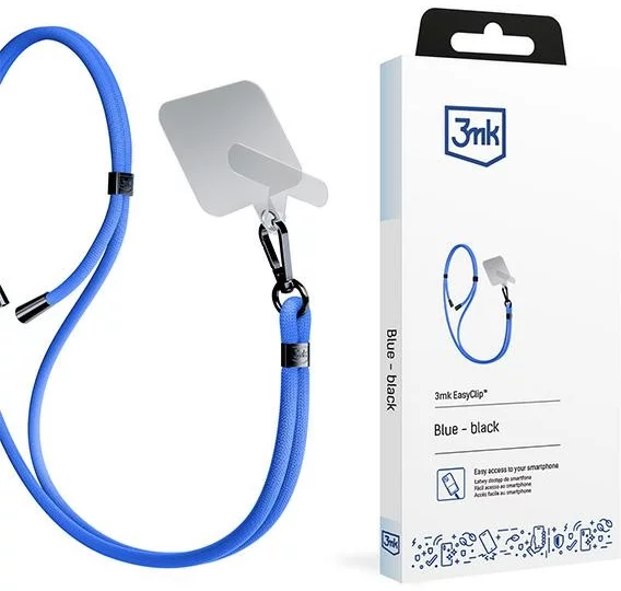 Klúčenka 3MK EasyClip Blue (black) Phone lanyard