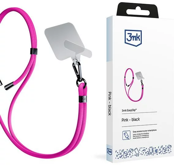 Klúčenka 3MK EasyClip Pink (black) Phone lanyard