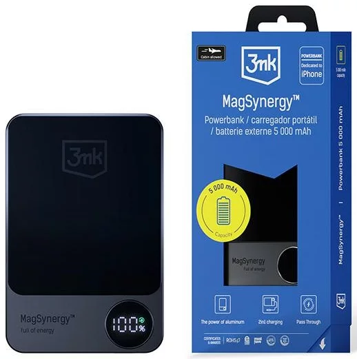 3MK MagSynergy Powerbank 5000mAh with MagSafe wireless charging function