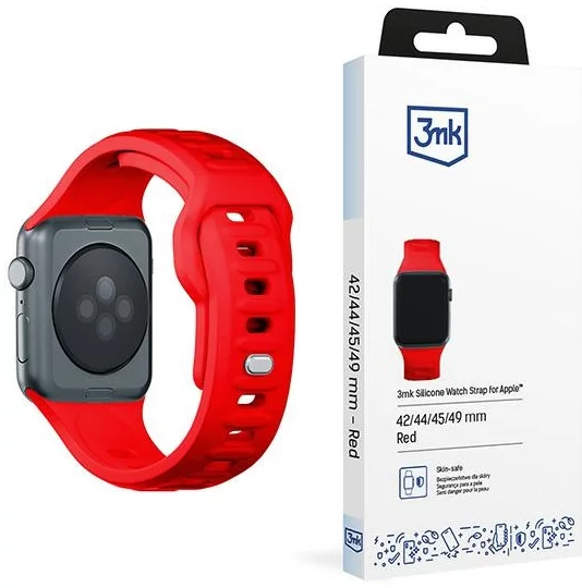 Remienok 3MK Silicone Watch Strap red for Apple Watch 42/44/45/49mm