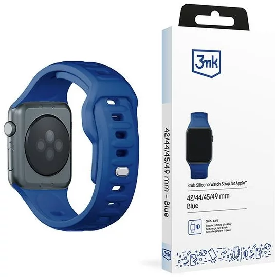Remienok 3MK Silicone Watch Strap Blue for Apple Watch 42/44/45/49mm