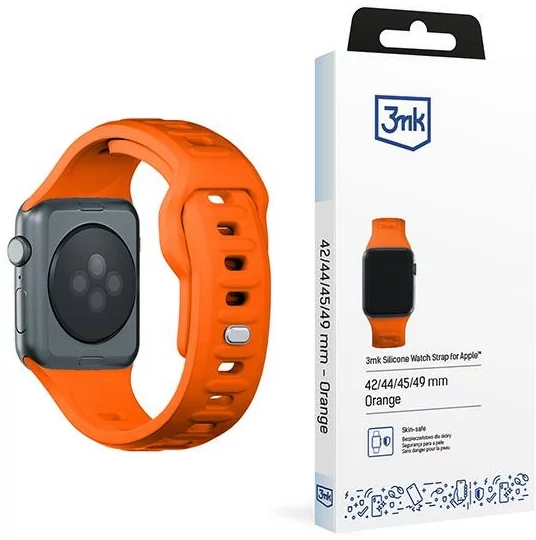 Remienok 3MK Silicone Watch Strap orange for Apple Watch 42/44/45/49mm