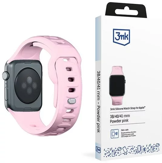 Remienok 3MK Silicone Watch Strap powder pink for Apple Watch 38/40/41mm