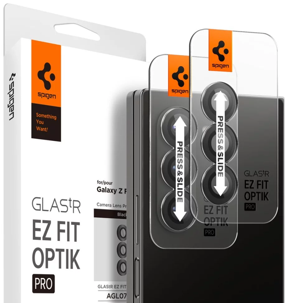 Ochranné sklo SPIGEN CAMERA COVER OPTIK.TR ”EZ FIT” CAMERA PROTECTOR 2-PACK GALAXY Z FOLD 6 BLACK (AGL07970)