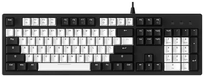 Klávesnica Dareu EK104 Mechanical Keyboard Red Switch White-Black