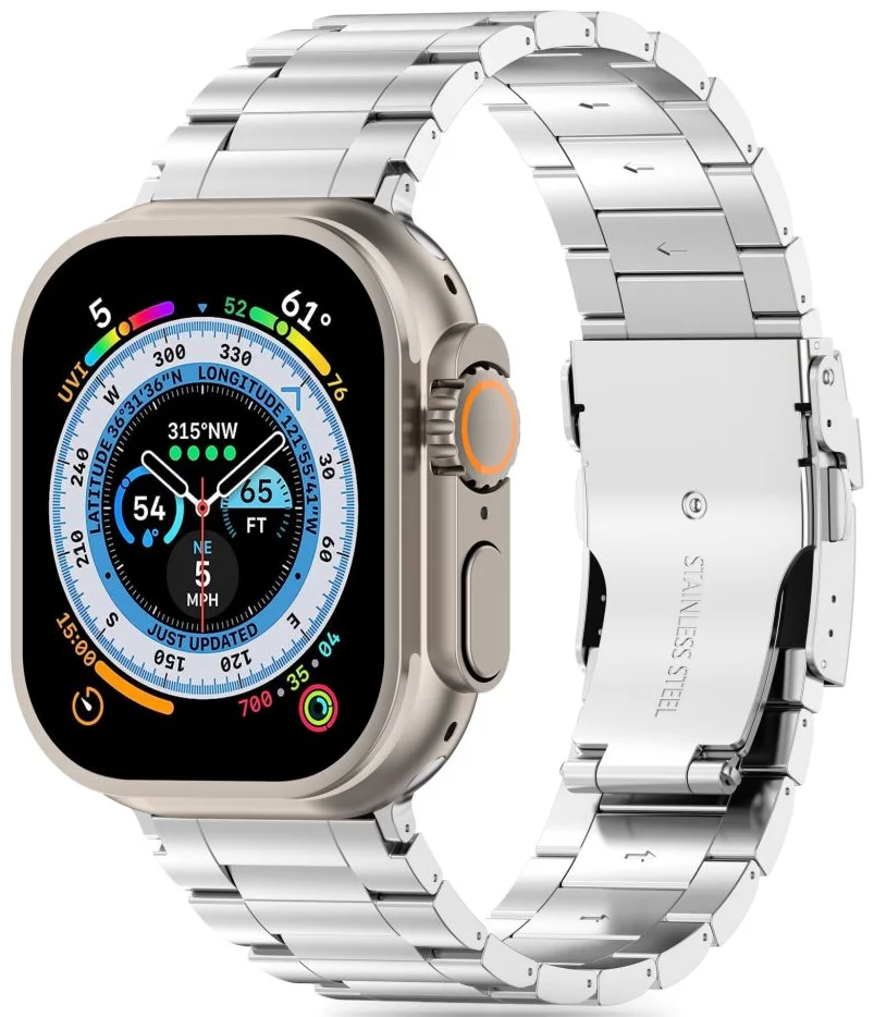 Remienok TECH-PROTECT STAINLESS PRO APPLE WATCH 4 / 5 / 6 / 7 / 8 / 9 / SE / ULTRA 1 / 2 (42 / 44 / 45 / 49 MM) SILVER (5906203699902)