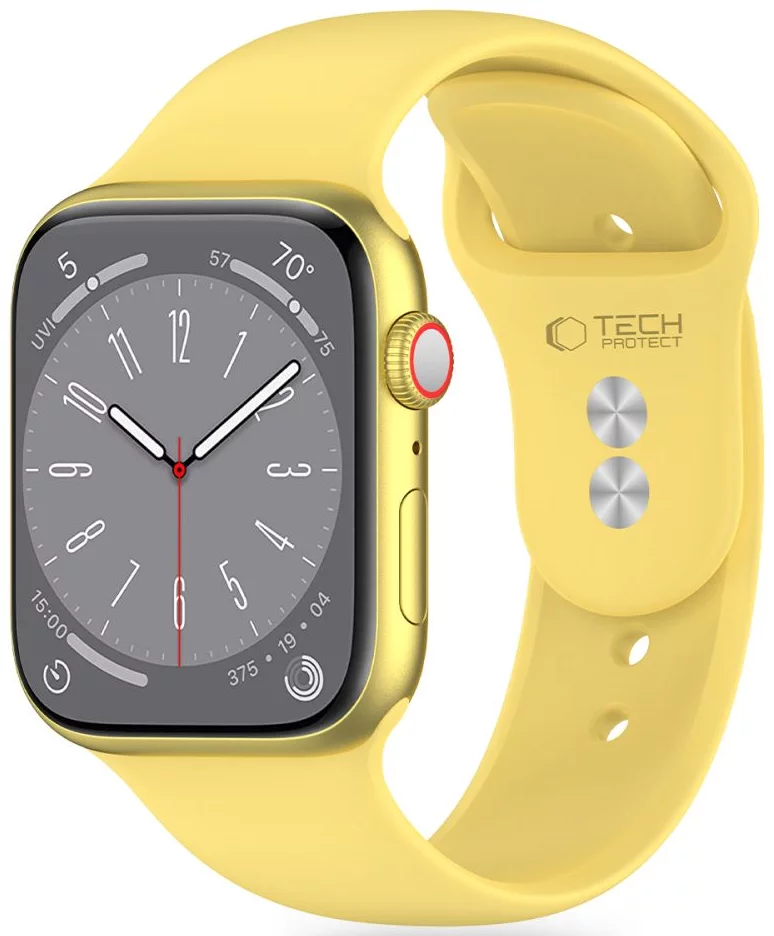 Remienok TECH-PROTECT SILICONE APPLE WATCH 4 / 5 / 6 / 7 / 8 / 9 / SE / ULTRA 1 / 2 (42 / 44 / 45 / 49 MM) CANARY YELLOW (5906302310081)