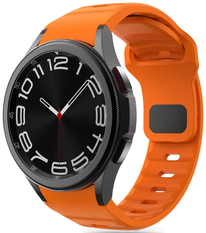 Remienok TECH-PROTECT SILICONE LINE SAMSUNG GALAXY WATCH 4 / 5 / 5 PRO / 6 / 7 / FE ORANGE (5906302313594)