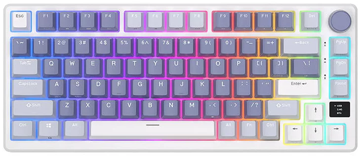 Klávesnica Royal Kludge RKM75 RGB Wireless Mechanical Keyboard, Silver switch (blue)