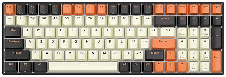 Klávesnice Royal Kludge RK100 RGB Mechanical Keyboard, Brown Switch (Black/Orange)