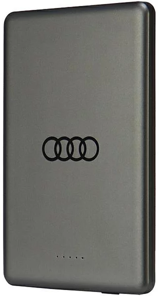 Audi Powerbank inductive 15W 5000mAh grey Big Logo MagSafe AU-MWPB5000-GT/D1-GY (AU-MWPB5000-GT/D1-GY)