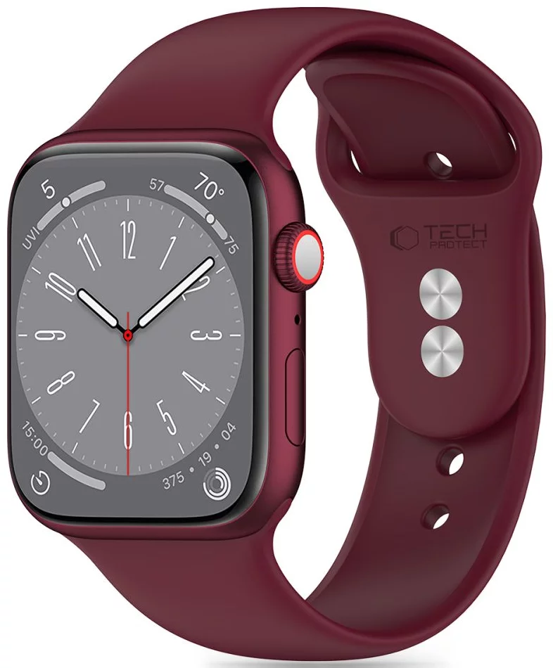 Remienok TECH-PROTECT SILICONE APPLE WATCH 4 / 5 / 6 / 7 / 8 / 9 / SE / ULTRA 1 / 2 (42 / 44 / 45 / 49 MM) MULBERRY (5906302310050)