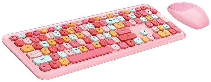 Klávesnica MOFII Wireless Keyboard+Mouse 666 Pink