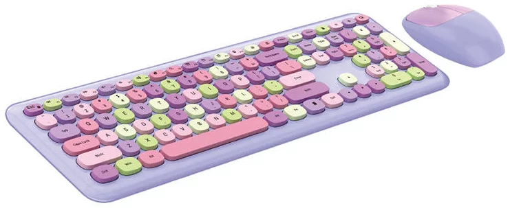 Klávesnice MOFII Wireless Keyboard+Mouse 666 Purple