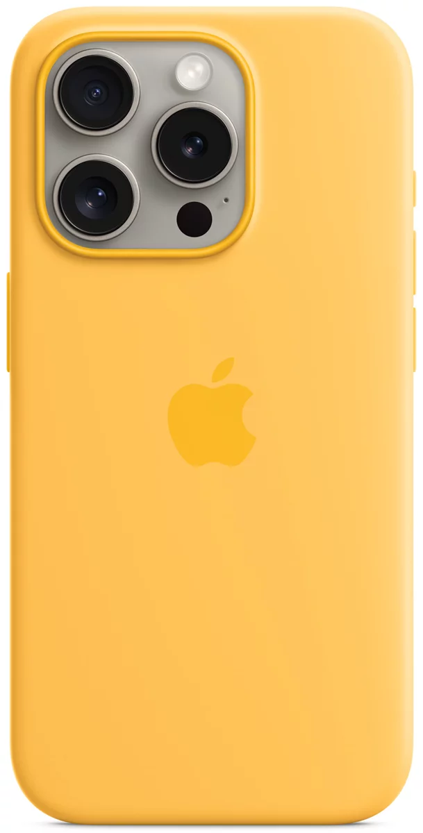 Kryt Apple iPhone 15 Pro Silicone Case with MS - Sunshine