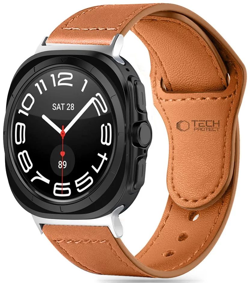 Remienok TECH-PROTECT LEATHERFIT SAMSUNG GALAXY WATCH ULTRA (47 MM) BROWN (5906302313365)