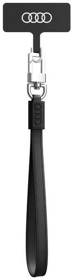 Klúčenka Audi universal phone lanyard 28cm 10mm Leather black AU-HSLSL-GT/D1-BK (AU-HSLSL-GT/D1-BK)