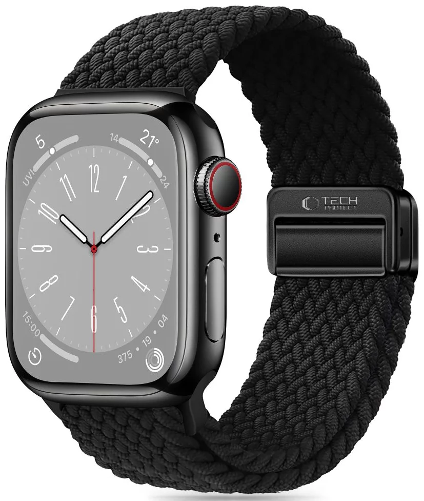 Remienok TECH-PROTECT NYLONMAG APPLE WATCH 4 / 5 / 6 / 7 / 8 / 9 / SE (38 / 40 / 41 MM) BLACK (5906302312870)