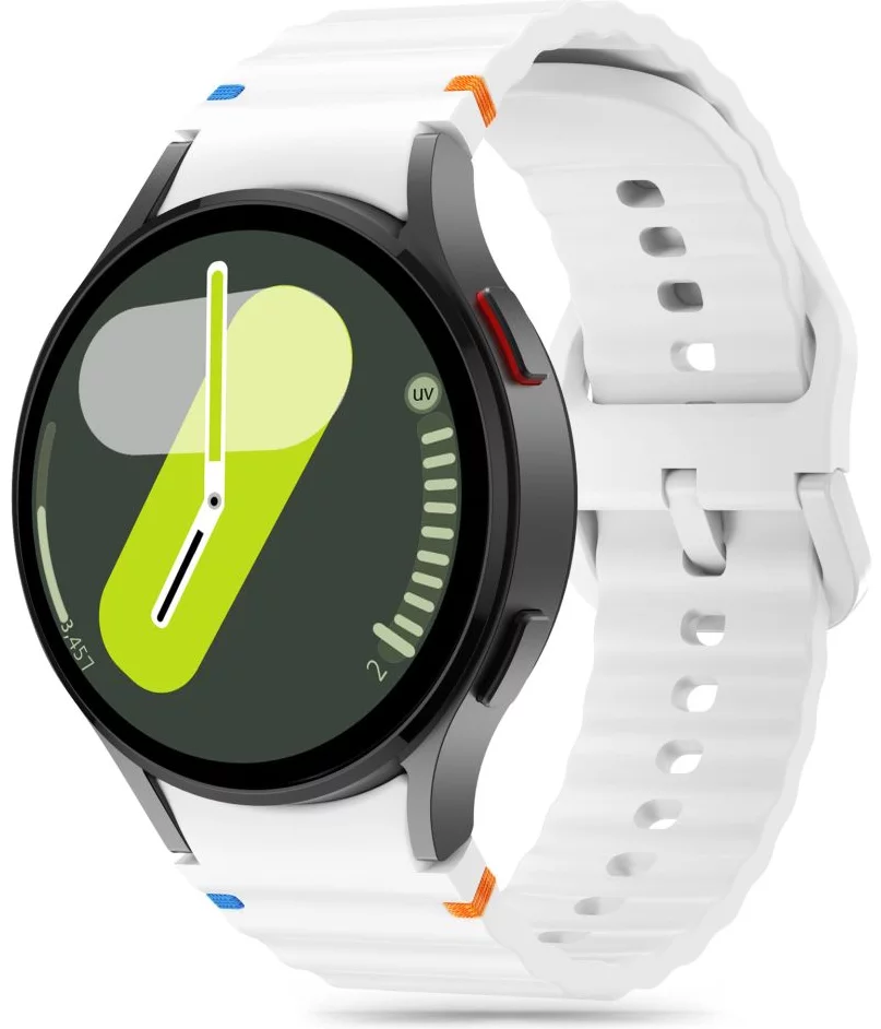 Řemínek TECH-PROTECT SILICONE SPORT SAMSUNG GALAXY WATCH 4 / 5 / 5 PRO / 6 / 7 / FE WHITE (5906302313396)