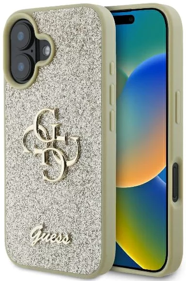 Kryt Guess GUHCP16MHG4SGD iPhone 16 Plus 6.7" gold hardcase Fixed Glitter Big 4G (GUHCP16MHG4SGD)