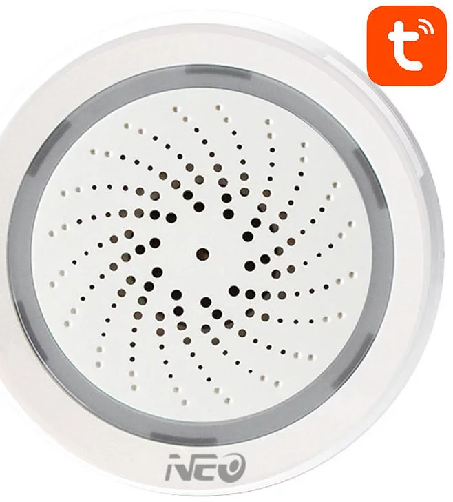 Alarm NEO WiFi Alarm Siren NAS-AB02WT with Temperature and Humidity Measurement TUYA