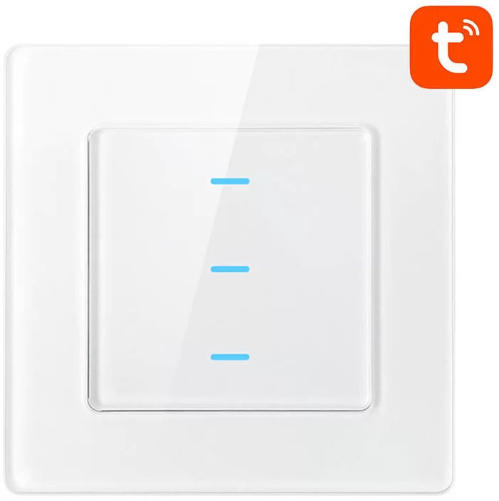 Prepínač Avatto N-TS10-W3 Triple TUYA WiFi Touch Light Switch (white)