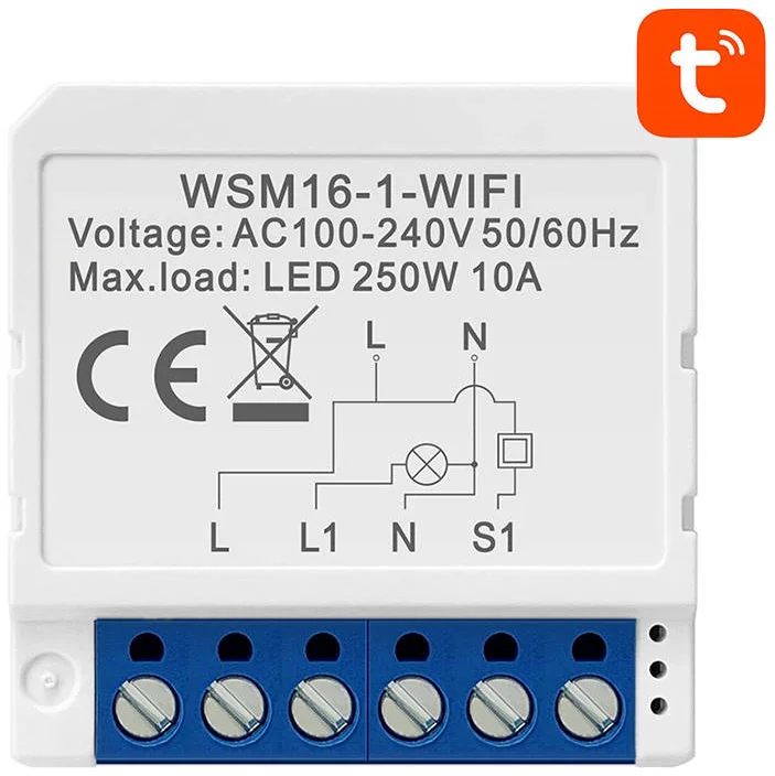 Prepínač Avatto WSM16-W1 TUYA Smart In-wall Wi-Fi Switch