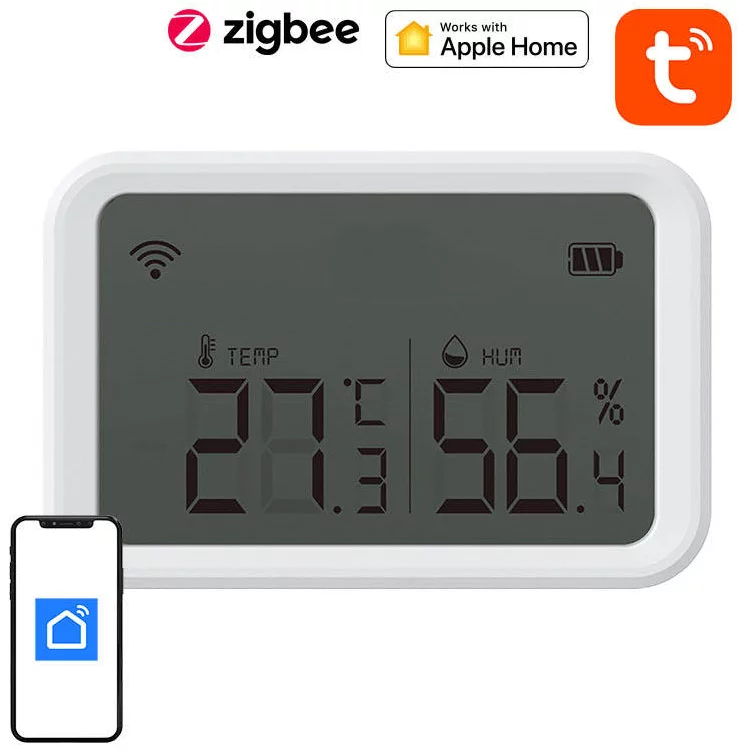 Senzor NEO Temperature and Humidity Sensor Zigbee HomeKit NAS-TH02BH with display