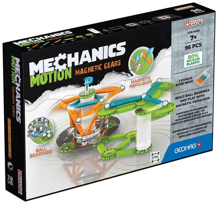 Hračka GEOMAG Magnetic blocks Mechanics Motion Magnetic Gears 96 pieces GEO-767