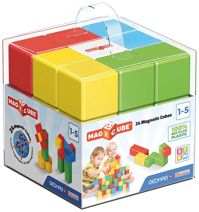 Hračka GEOMAG Magnetic blocks Magicube Color Recycled Crystal 24 pieces GEO-056