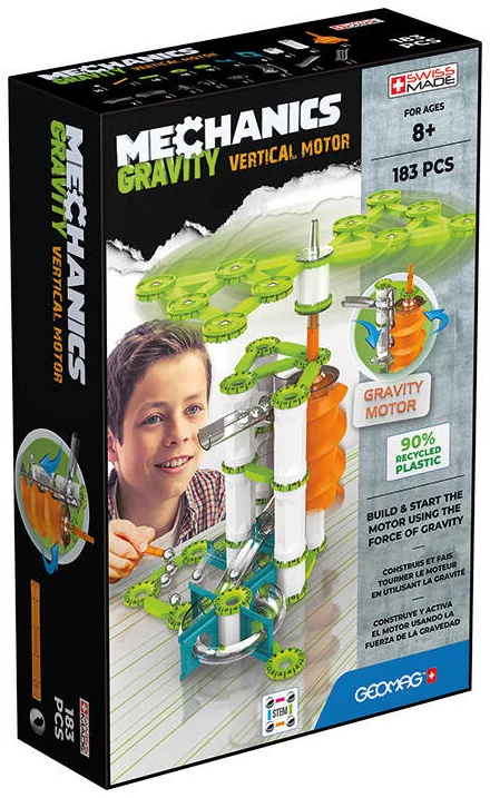 Hračka GEOMAG Magnetic blocks Mechanics Gravity RE Vertical Motor 183 pieces GEO-764