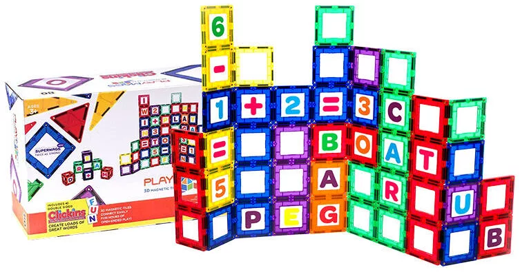 Hračka Playmags Magnetic tiles 3D 170 - 80 pcs set