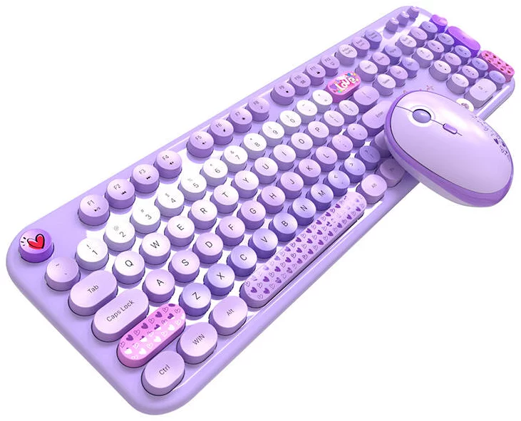 Klávesnice MOFII Lovely 2.4G Wireless Keyboard + Mouse Set (Purple)