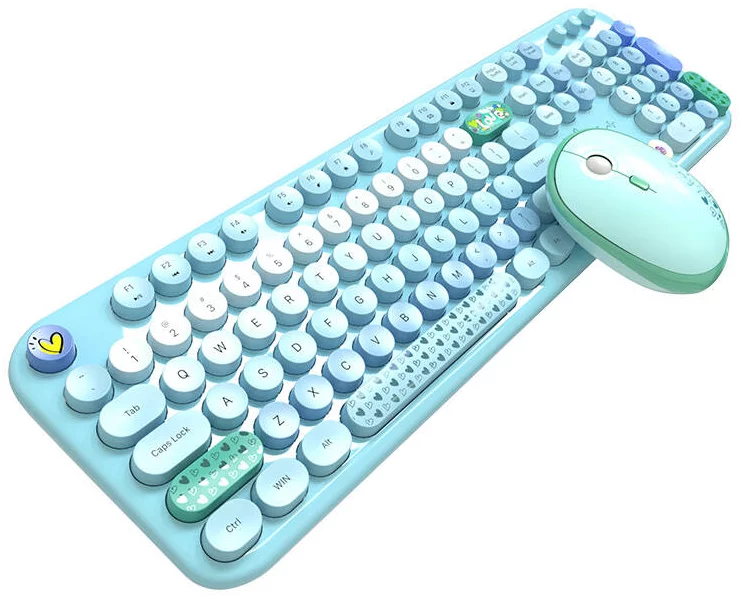 Klávesnice MOFII Lovely 2.4G Wireless Keyboard + Mouse Set (Blue)