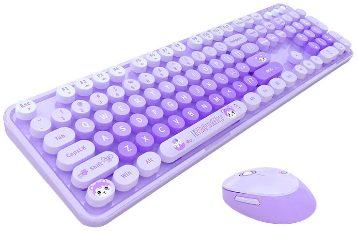 Klávesnice MOFII Sweet New 2.4G Wireless Keyboard + Mouse Set (Purple)