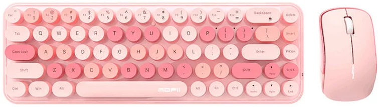 Klávesnice MOFII Wireless Keyboard+Mouse iBean Pro New 2.4G (Pink)