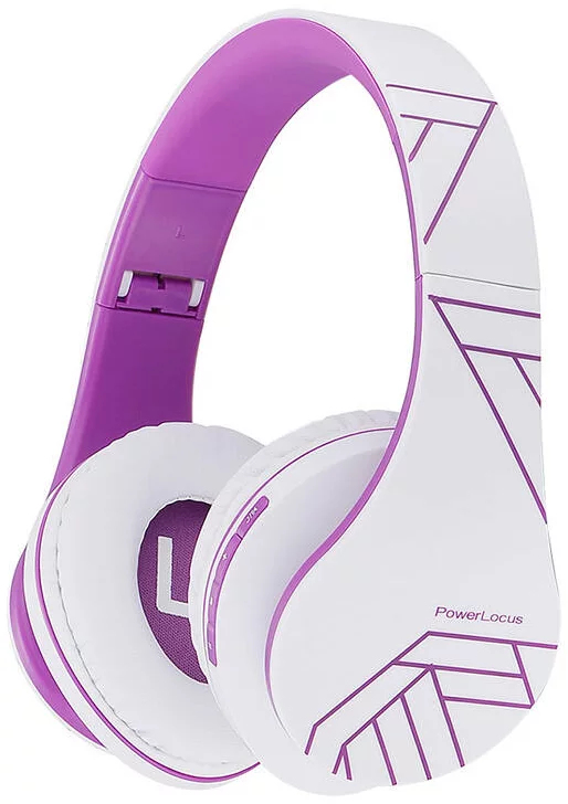 Sluchátka PowerLocus P2 Wireless Headphones (white-purple)